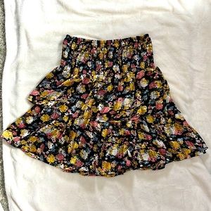 Floral ruffle skirt